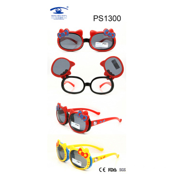 Wenzhou Manufacture Kitty Colorful Kid Plastic Sunglasses (PS1300)